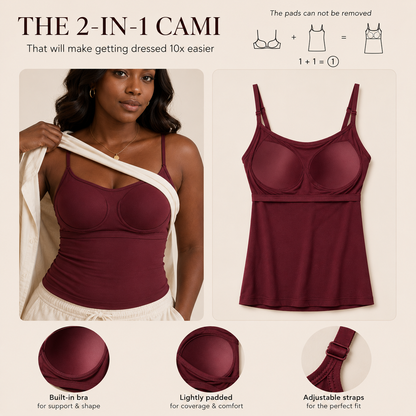 ENTR™ - Womens Camisole Top With Built In Bra
