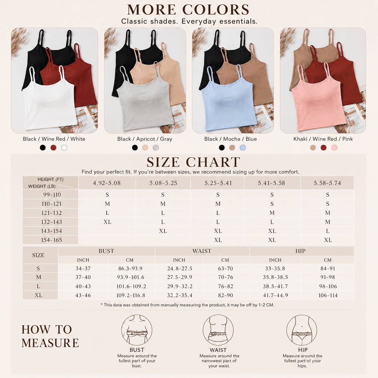 ENTR™ - Womens Camisole Top With Built In Bra